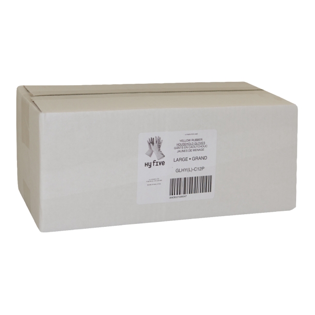 Large Yellow Flocklined Gloves