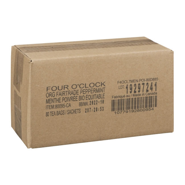 Organic Peppermint Herbal Tea Bag