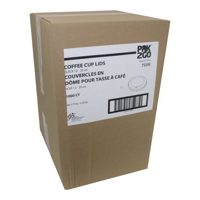 PS Black Dome Lid for 10 to 20 oz Hot Paper Cup