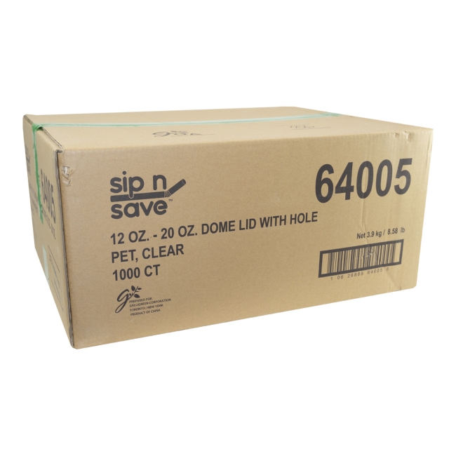 Clear Plastic Round 12 oz. - 20 oz Dome Lid Round with Hole