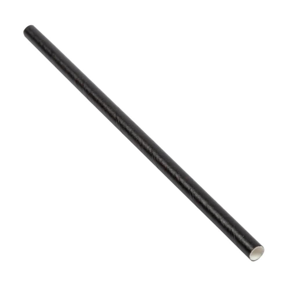 5.75 in Black Eco Paper Cocktail Straw