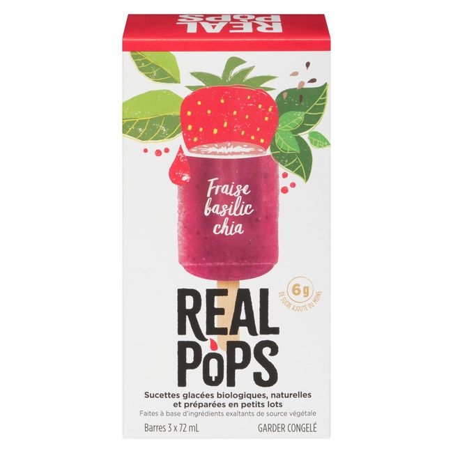 Strawberry Basil Chia Pops