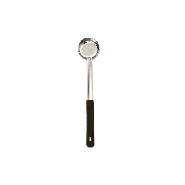 Stainless Steel One-Piece Perforated Portioner with Black Handle