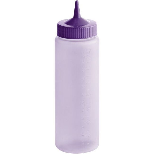 4924C-54 Traex Purple Color-mate Single Tip Wide Mouth Squeeze Dispenser, 24 oz Capacity