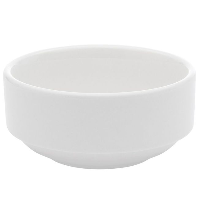 Palm Porcelain White Stacking Bowl
