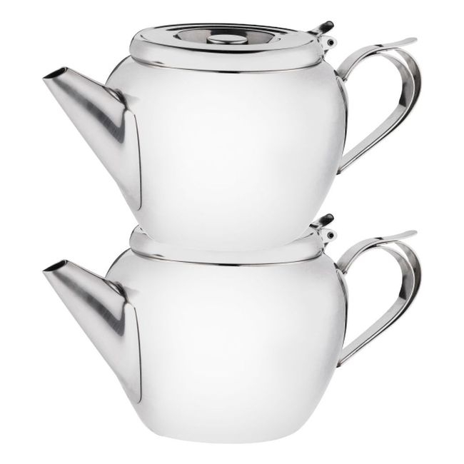 18/8 Stainless Steel Apple Shape Stackable Teapot with Strainer