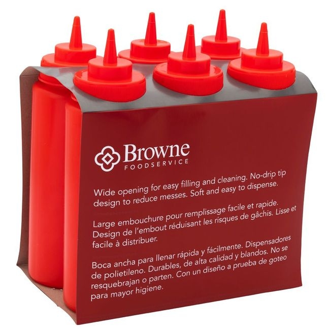 Polyethylene Red Wide Mouth Squeeze Dispenser