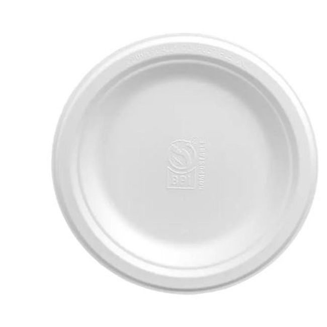 Natural White Molded Fiber Round Plate