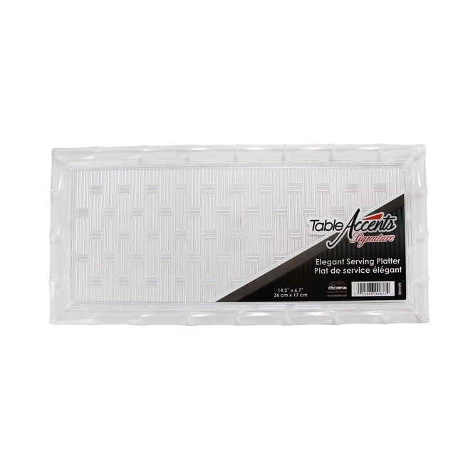 Signature Rectangular Plastic Elegant Serving Platter