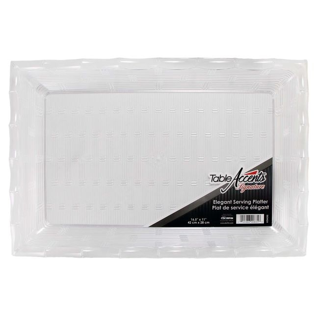 Signature Rectangular Plastic Elegant Serving Platter