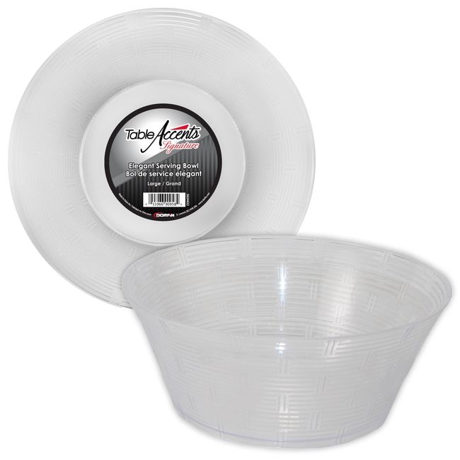 Signature Large Plastic Elegant Serving Bowl