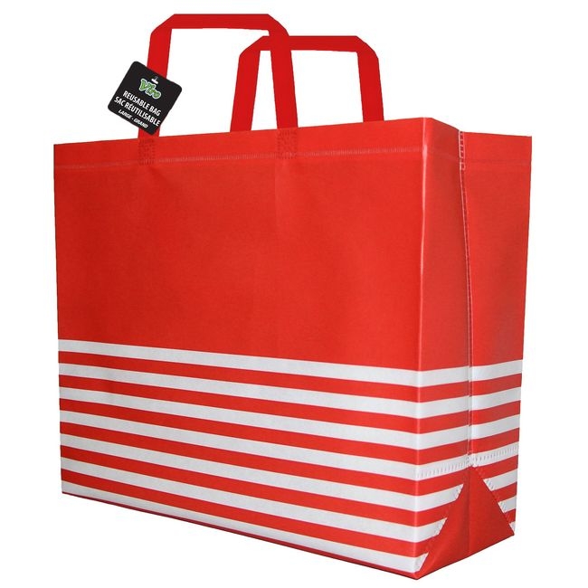 Red and White Reusable Bag