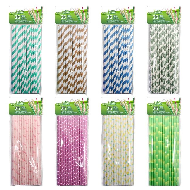 Assorted Colours 4 Layers Eco-friendly Paper Straw