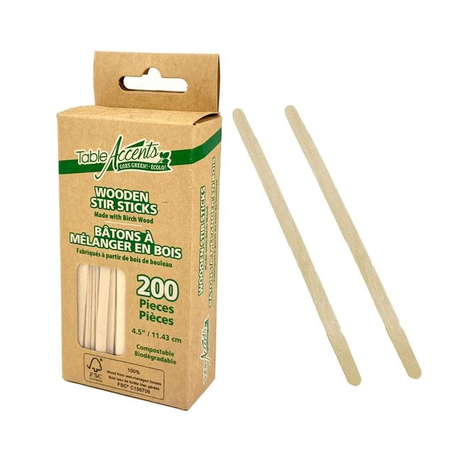 Birch Wood Stir Sticks