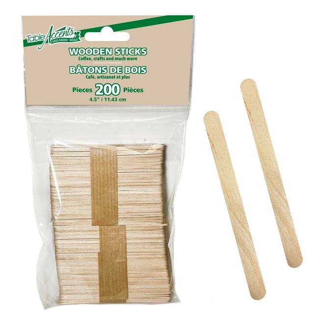Wide Birch Wood Stir Sticks