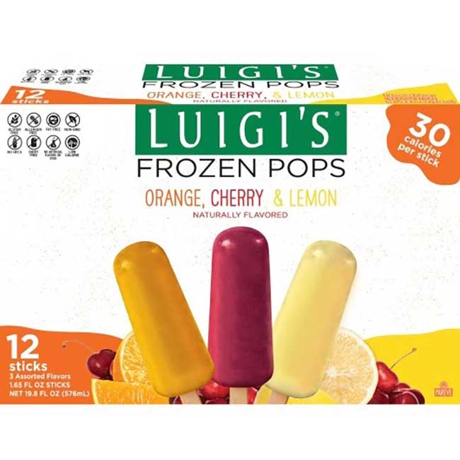 Orange Cherry and Lemon Frozen Pops