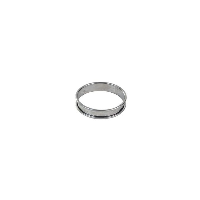 Stainless Steel Tart Ring with Rolled Edges