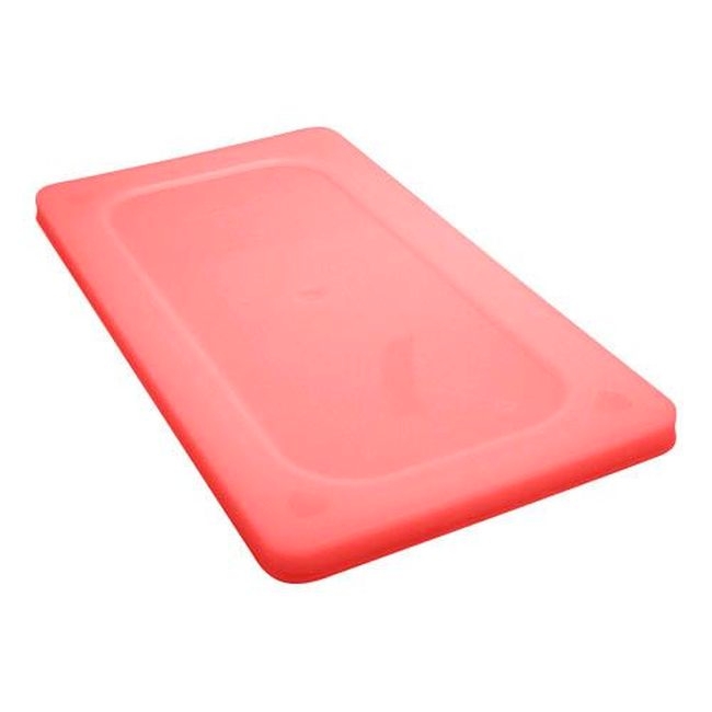 52432-02 Super Pan V Flexible Steam Table Hotel Red Third Size Pan Lid, 12.812 x 7.062 x 0.562 in Overall