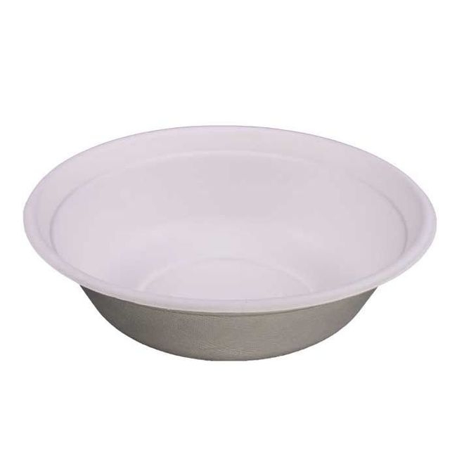 Disposable White Molded Fiber Bowl