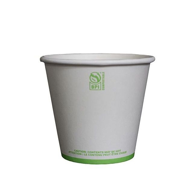 White Compostable Paper Hot Cup
