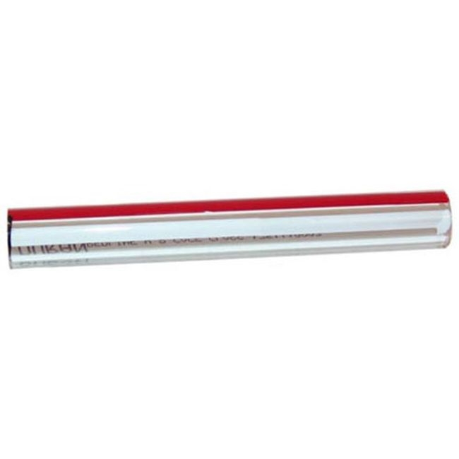 GROZ008742 Glass Red and White Stripe Tube