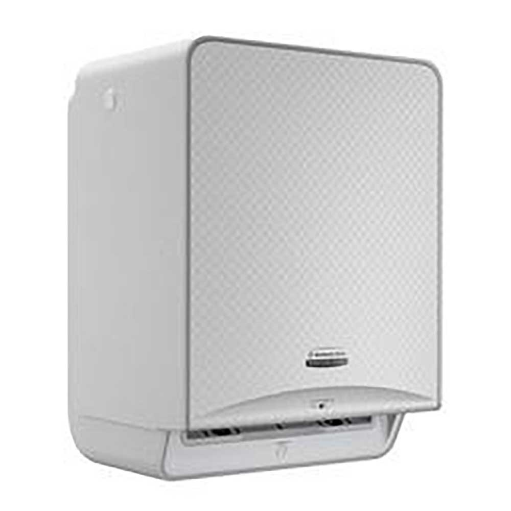 ICON Automatic Hard Roll Towel Dispenser with Silver Mosaic Design Faceplate