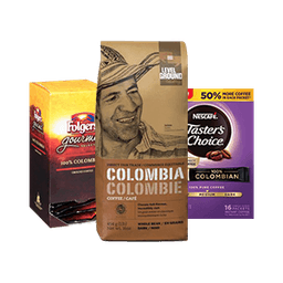 Contains 20 Colombian Coffee products