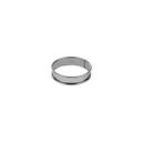 Stainless Steel Deep Tart Ring with Rolled Edges