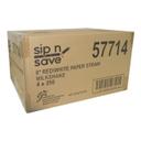Sip N Save 8 mm Dia Red and White Regular Paper Straw