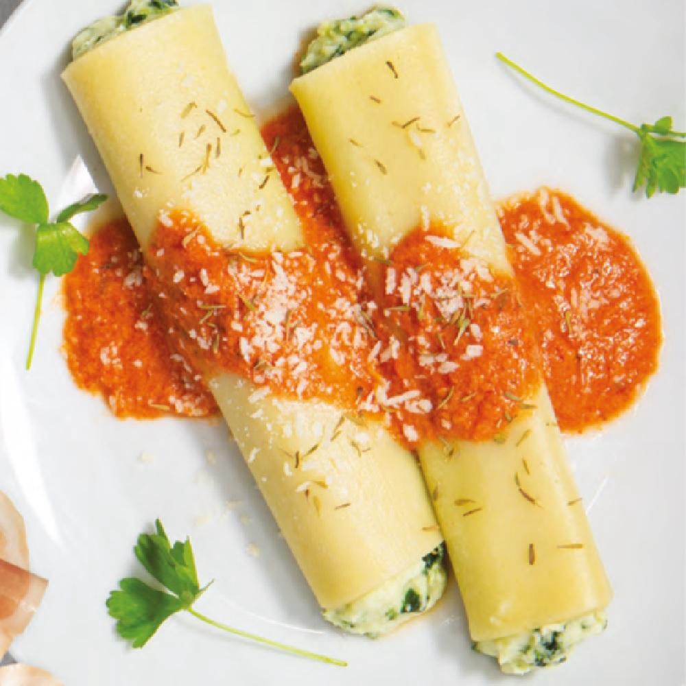 Cheese Spinach Cannelloni Pasta