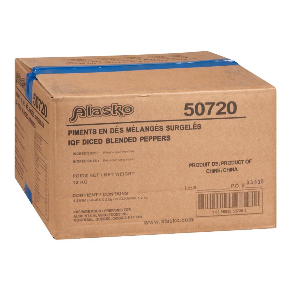 Diced Red and Green Peppers