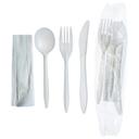 Polypropylene Knife/Fork/Soup Spoon/Napkin Food Kit