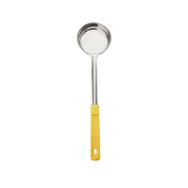 Stainless Steel One Piece Portioner with Yellow Handle