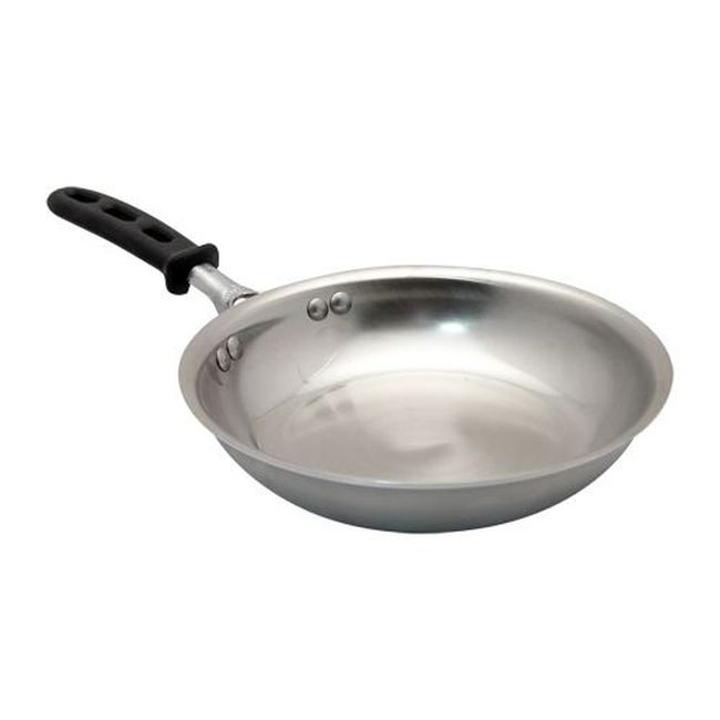 692108 Tribute 18 8 Stainless Steel Natural Finish 3-ply Fry Pan with Silicone Handle, 8 in