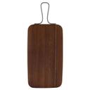 Acacia Wood Rectangle Serving Board with Stainless Steel Handle