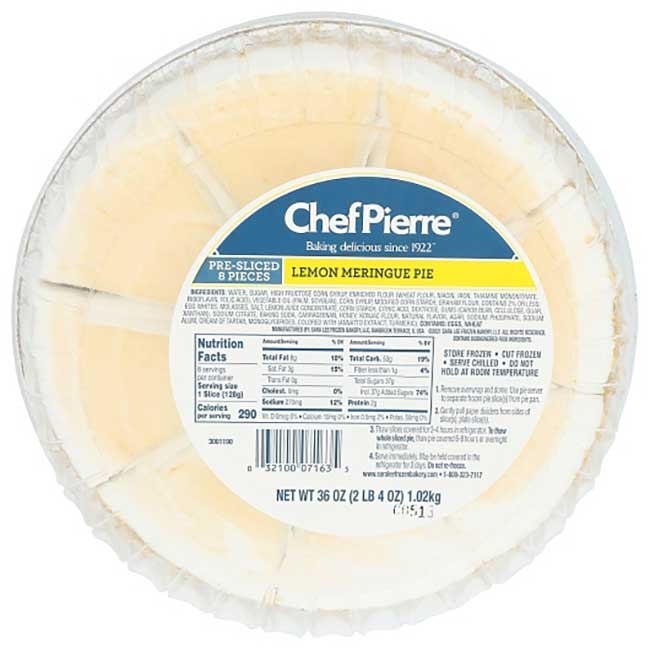 10 in Pre-Sliced Lemon Meringue Pie