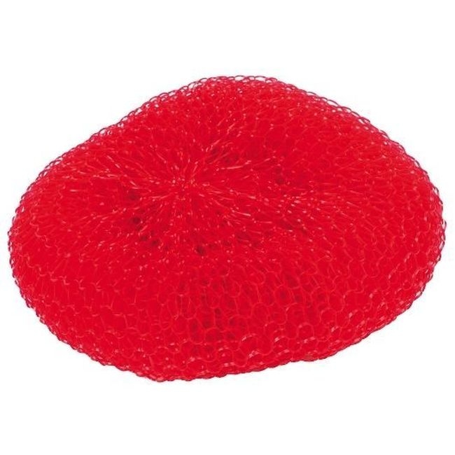 Plastic Large Round Red Scrubber