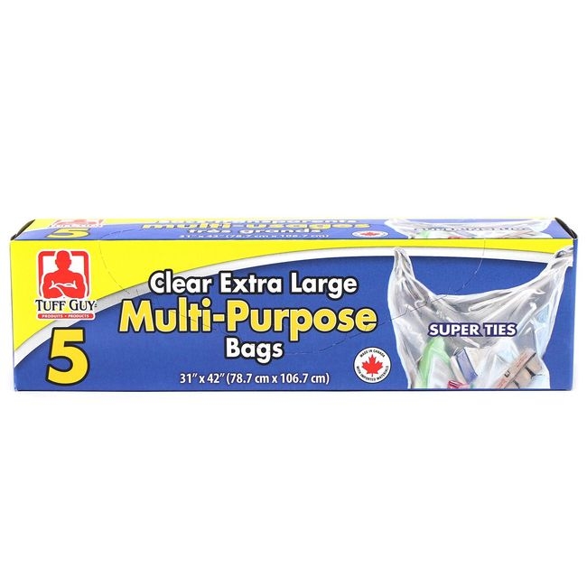 Clear Super Ties Multi-purpose Garbage Bag