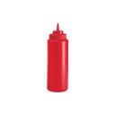 Polyethylene Red 16 oz Wide Mouth Squeeze Bottle