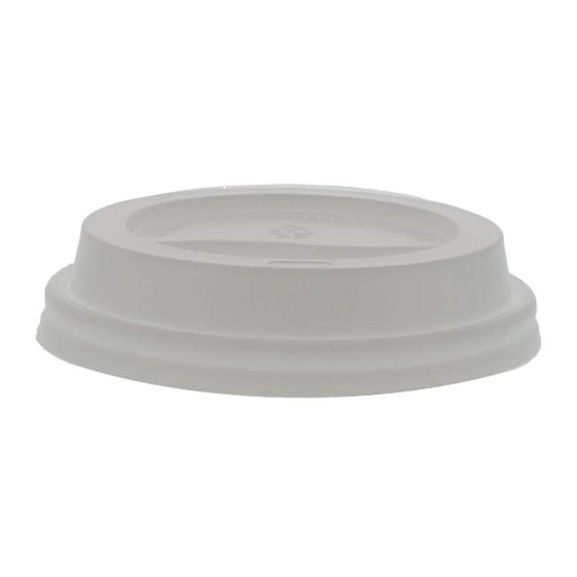 Polypropylene 90mm White Dome Closing Lid for 10-20 oz Hot Cup