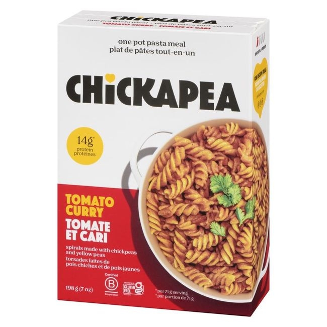Tomato Curry Chickapea One Pot Pasta Meal
