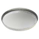 Tin Plate Round Fluted Tart Mold with Fixed Bottom