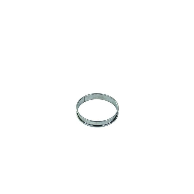 Stainless Steel Round Tart Ring with Rolled Edge