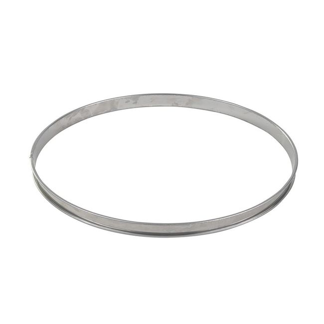 Stainless Steel Tart Ring with Rolled Edges
