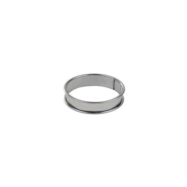 Stainless Steel Deep Tart Ring with Rolled Edges