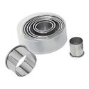 Stainless Steel Round 8 Piece Pastry Cutter Set