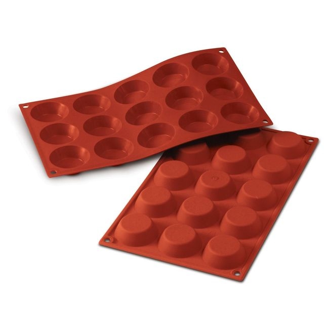 Siliconflex Alimentary Silicone 8 Cavities Tartlet Mold 2.36 x 0.67 in Height Cavity