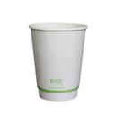 White Compostable Smooth Insulated Hot Cup