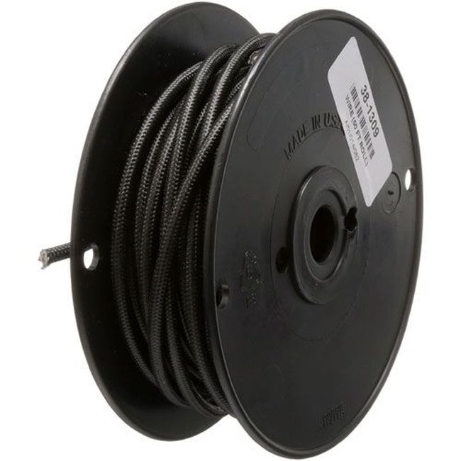 ALL381309 10 Gauge Black High Temperature Wire, 50 ft Roll