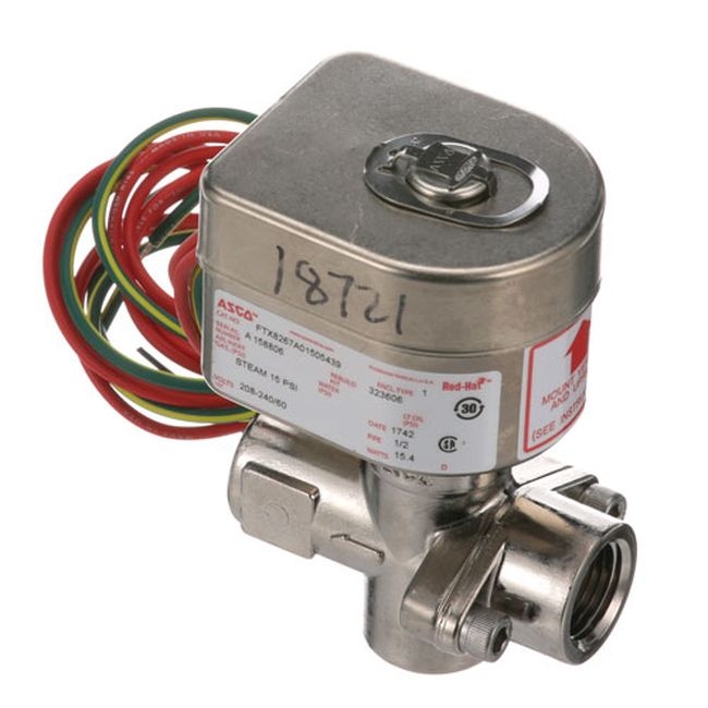 HEN18721 240 Volts Steam Solenoid Valve, 1/2 in